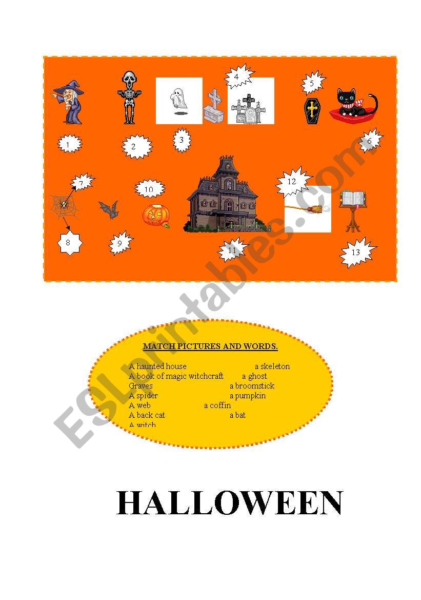 HALLOWEEN VOCABULARY worksheet