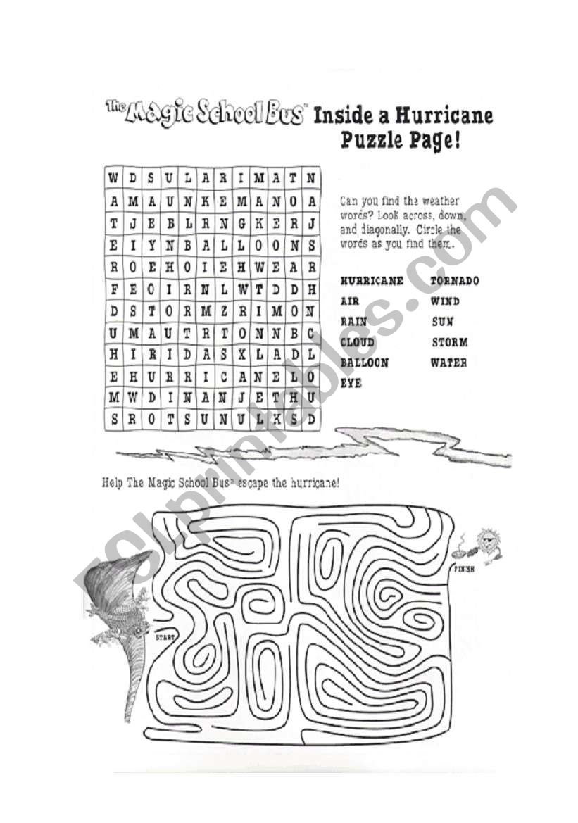 English worksheets: Puzzle. Magic school bus!!! Intended For Magic School Bus Worksheet