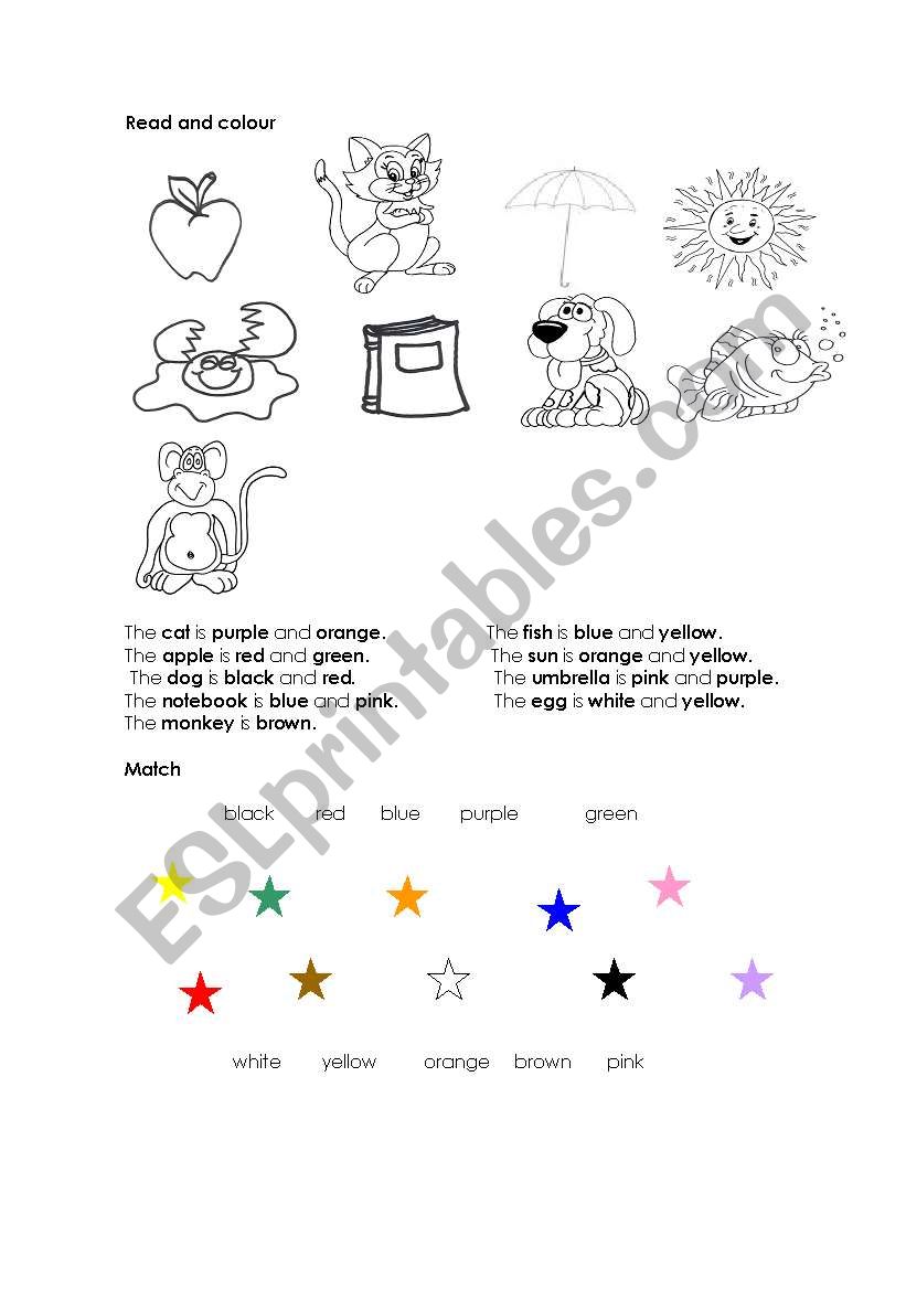 colours worksheet