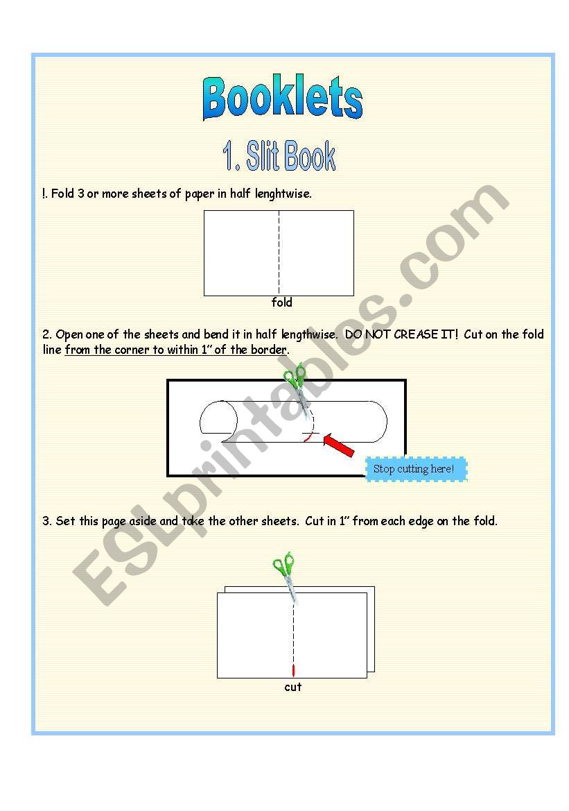 Easy to Make Booklets worksheet