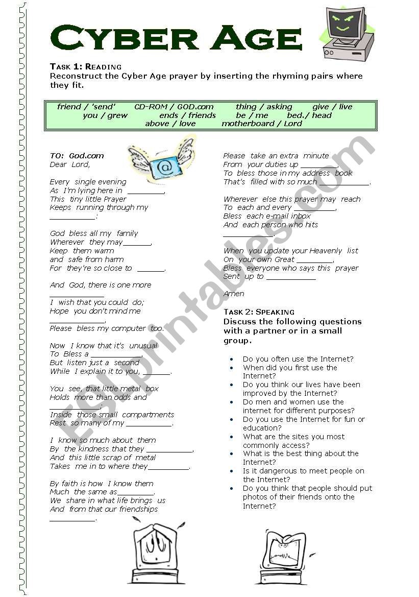 Cyber Age  worksheet