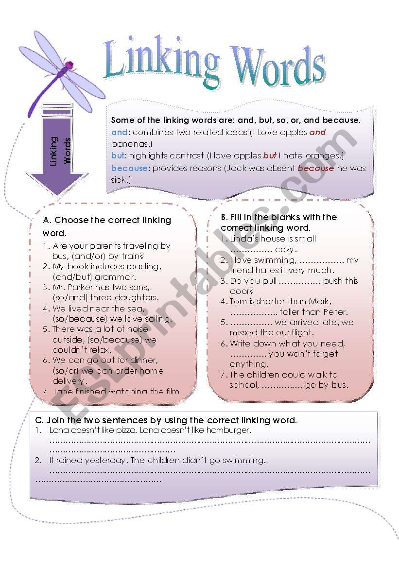 Linking Words worksheet