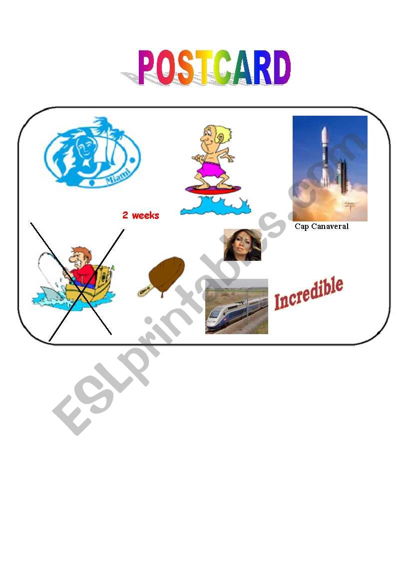 POSTCARD NÂ°6 worksheet