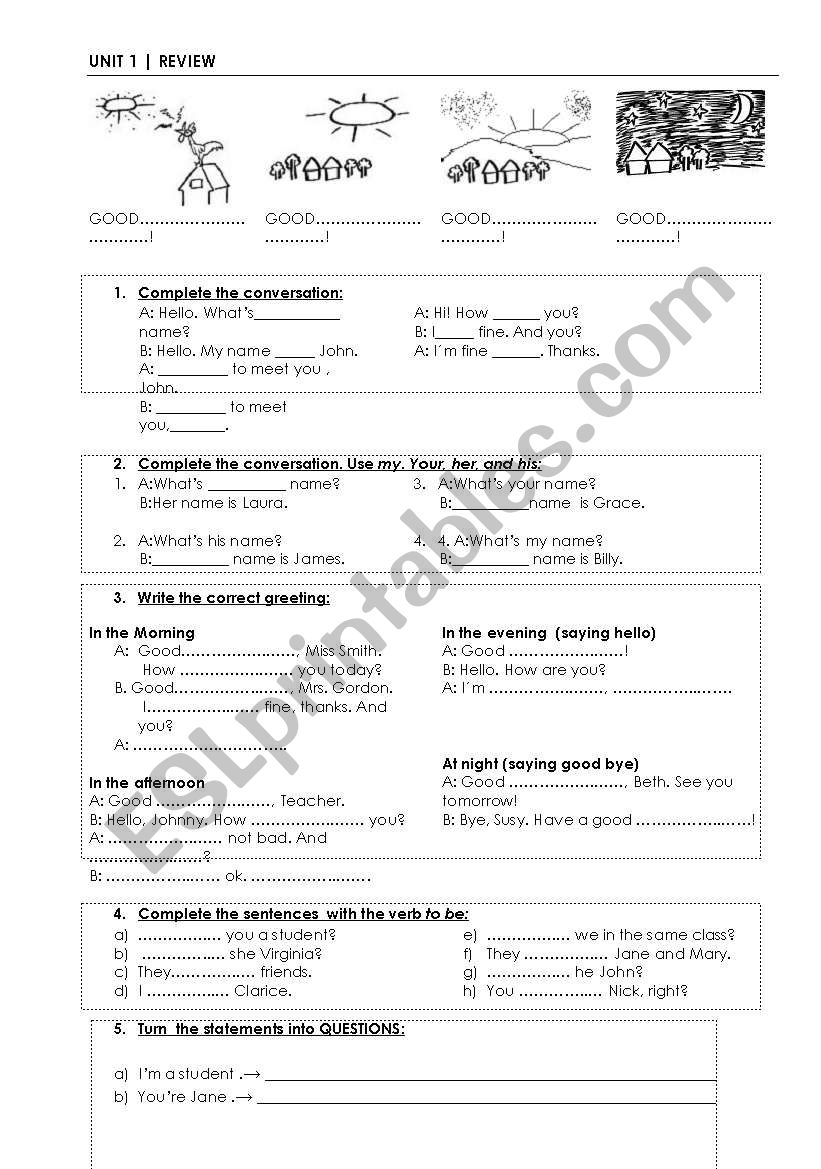 Basic structures worksheet