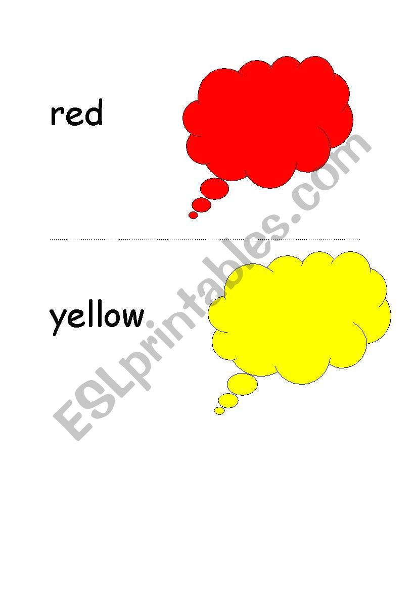 Colours - flashcards worksheet