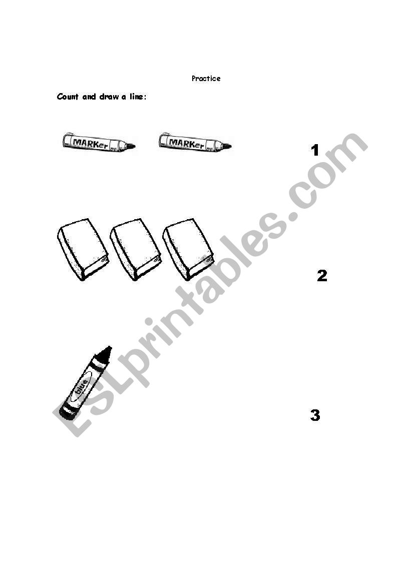 Numbers worksheet