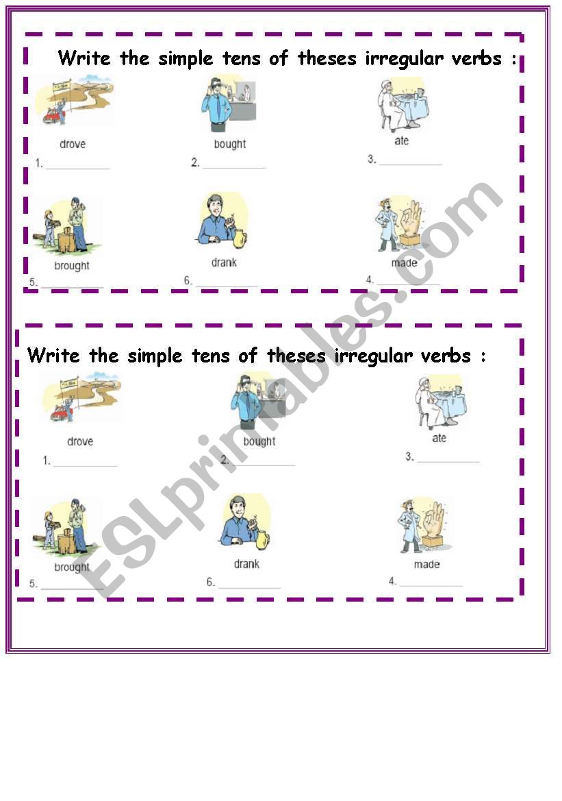 simple tens  worksheet
