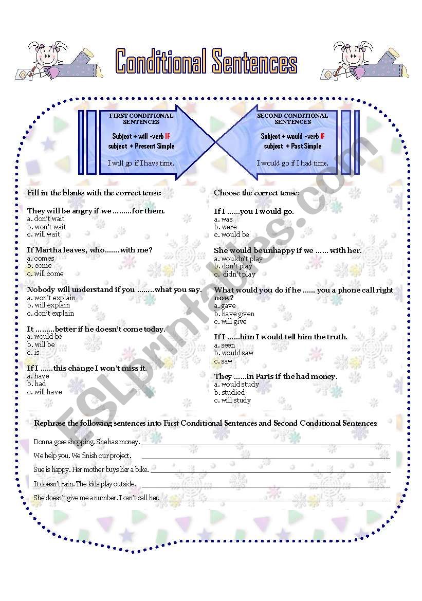 CONDITIONAL SENTENCES worksheet