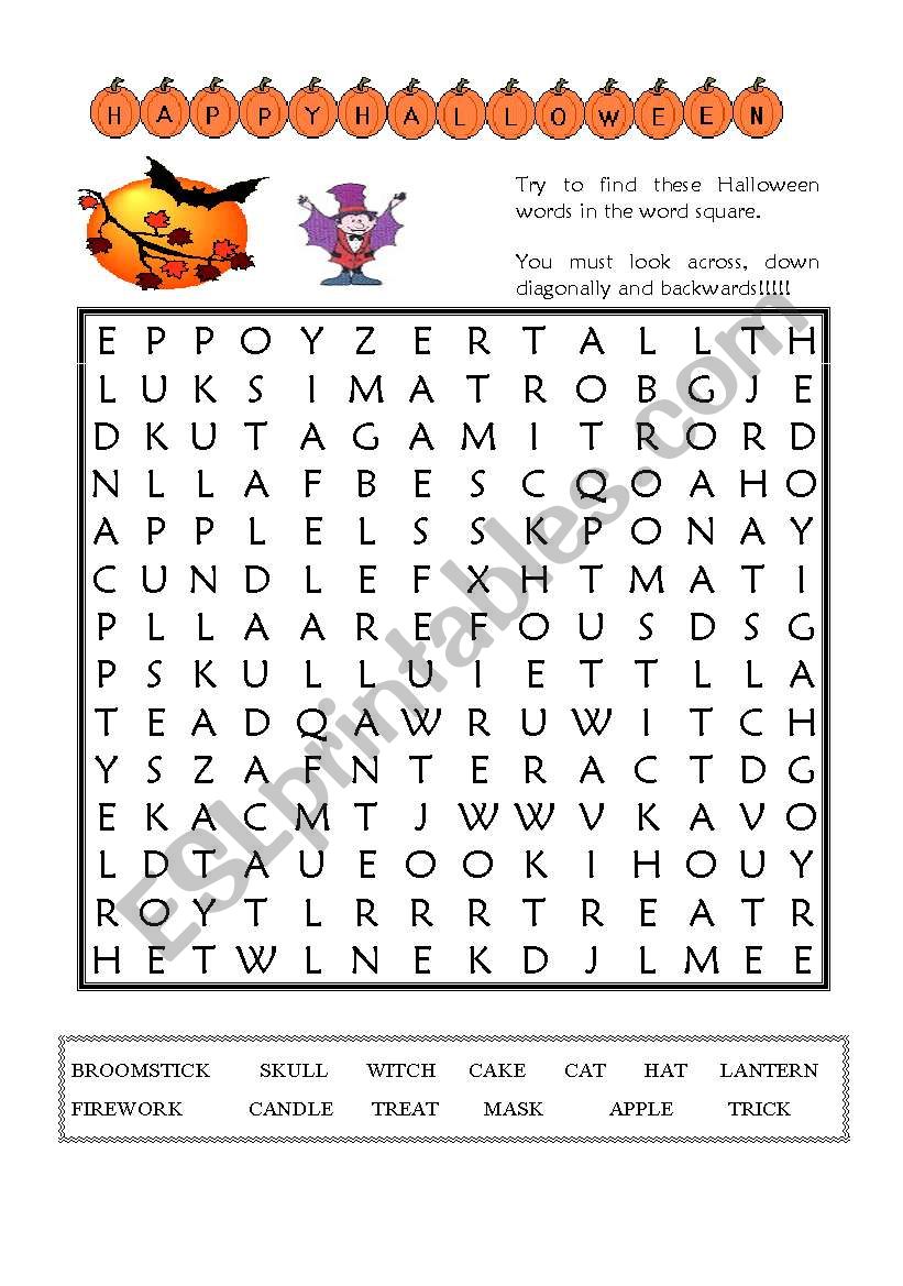 Halloween Vocabulary worksheet