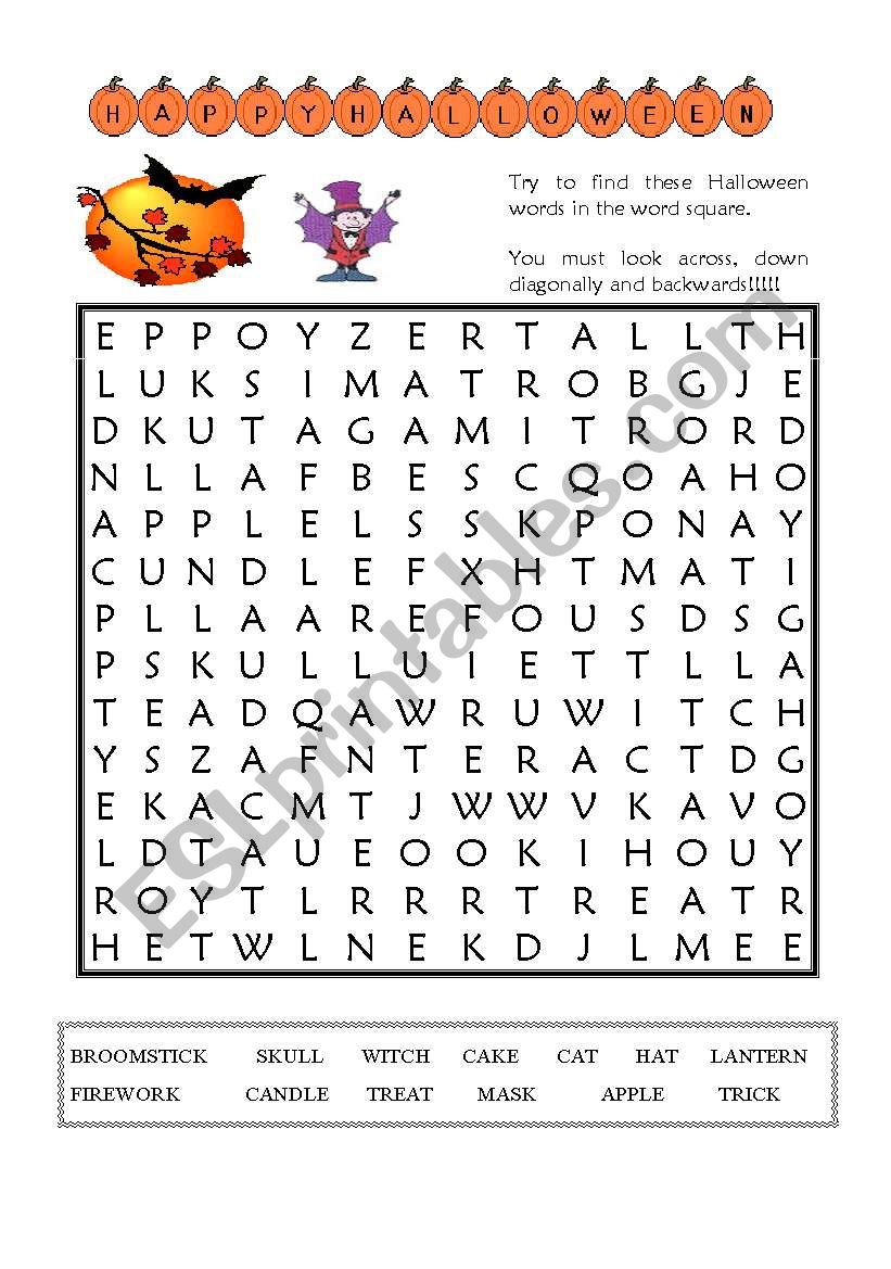 Halloween Vocabulary worksheet