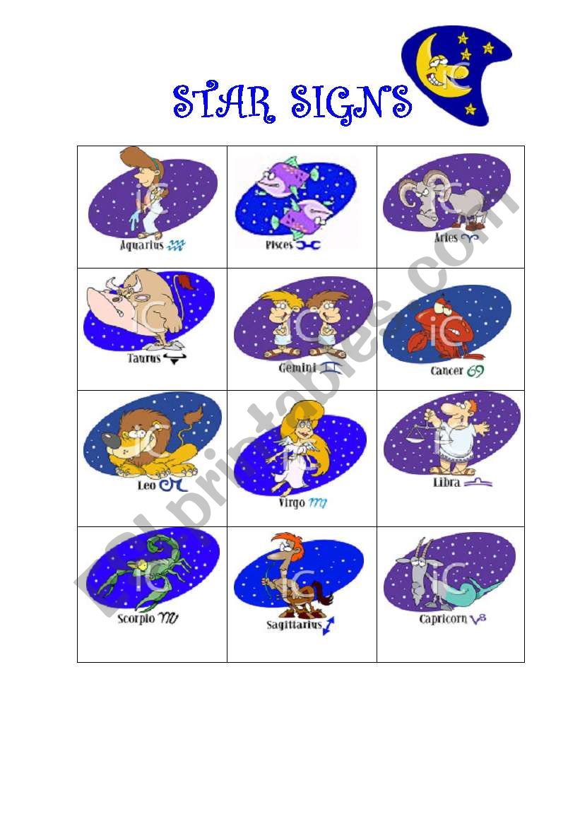 Star Signs worksheet