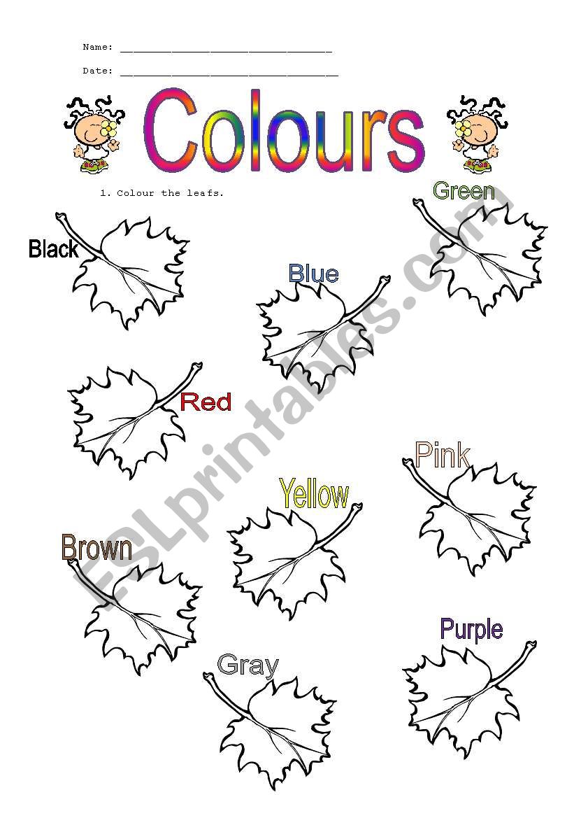 colours worksheet worksheet