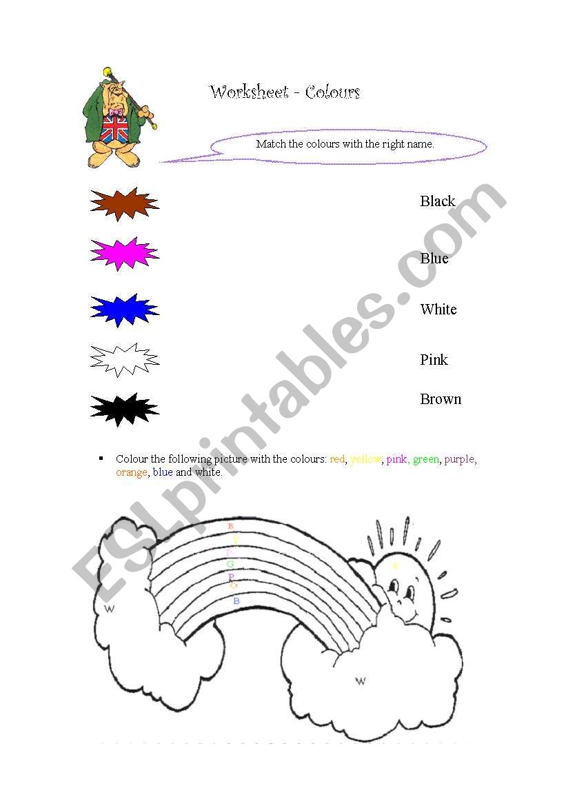 Colours worksheet