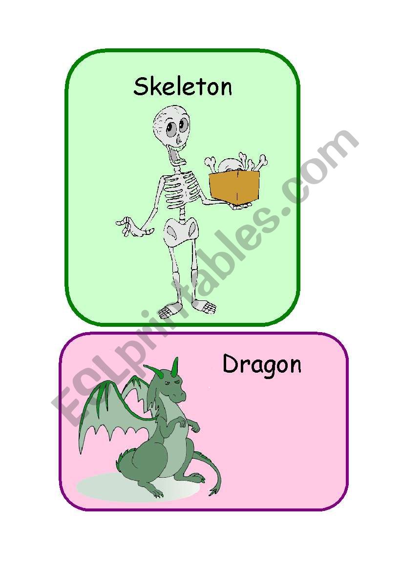 Skeleton and Dragon  worksheet