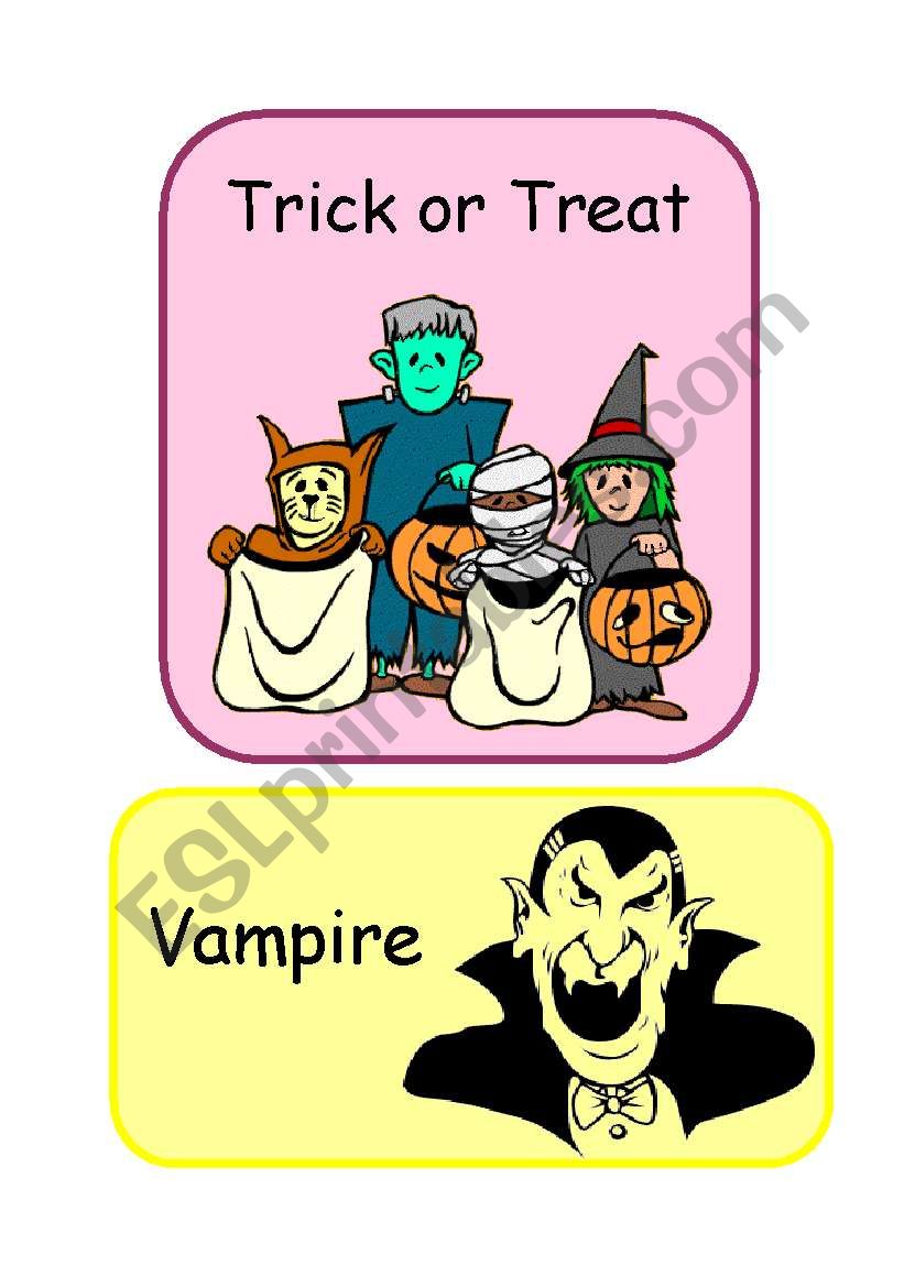 Trick or Treat & Vampire  worksheet