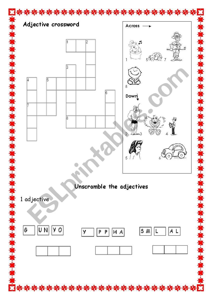 Adjectives 3/3 worksheet