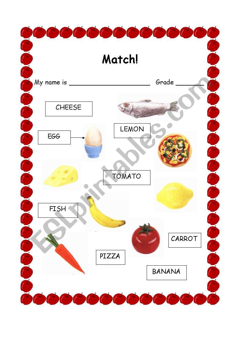 Food worksheet