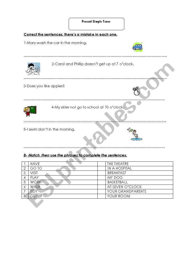 Present Simple-Actions worksheet