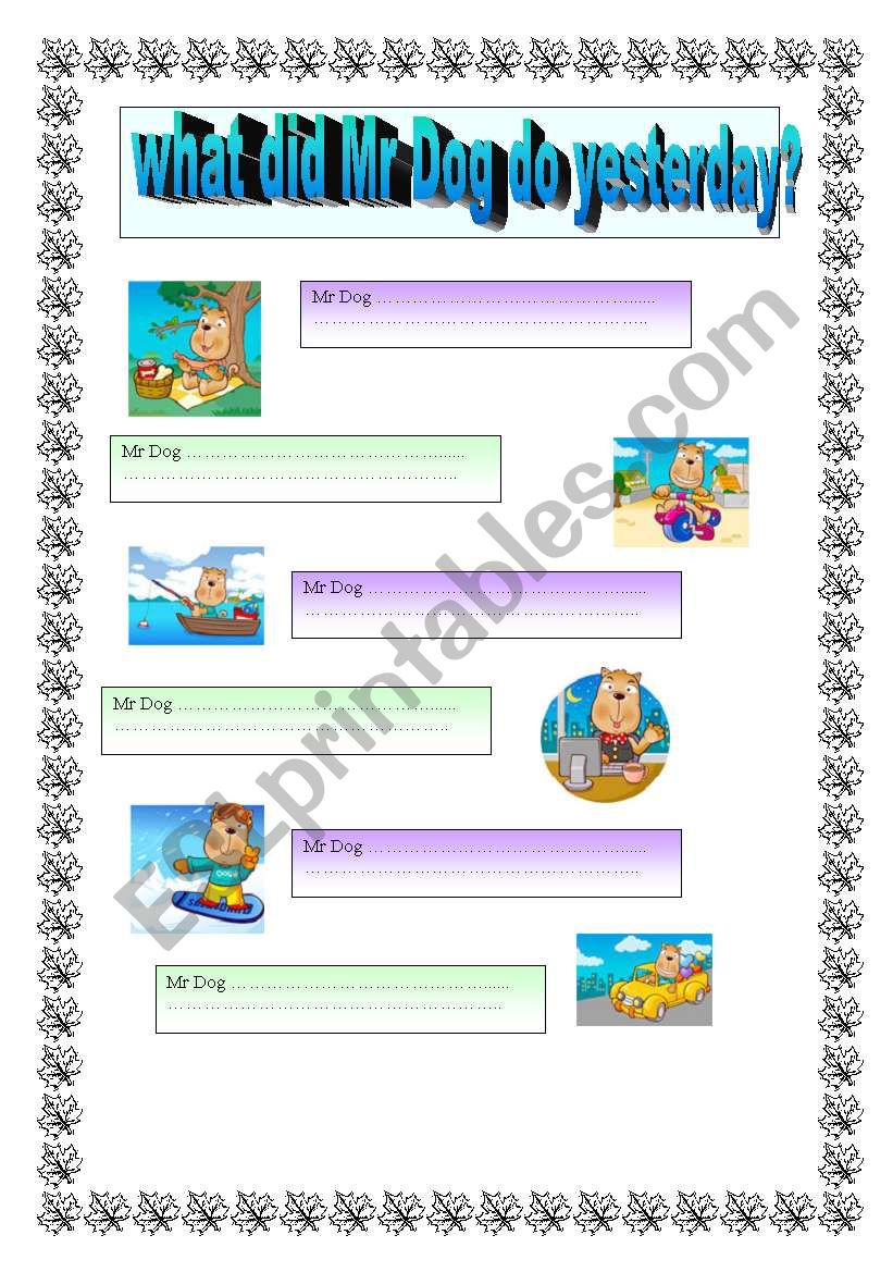 simple past  worksheet