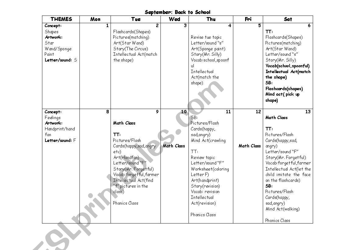 lesson plan worksheet