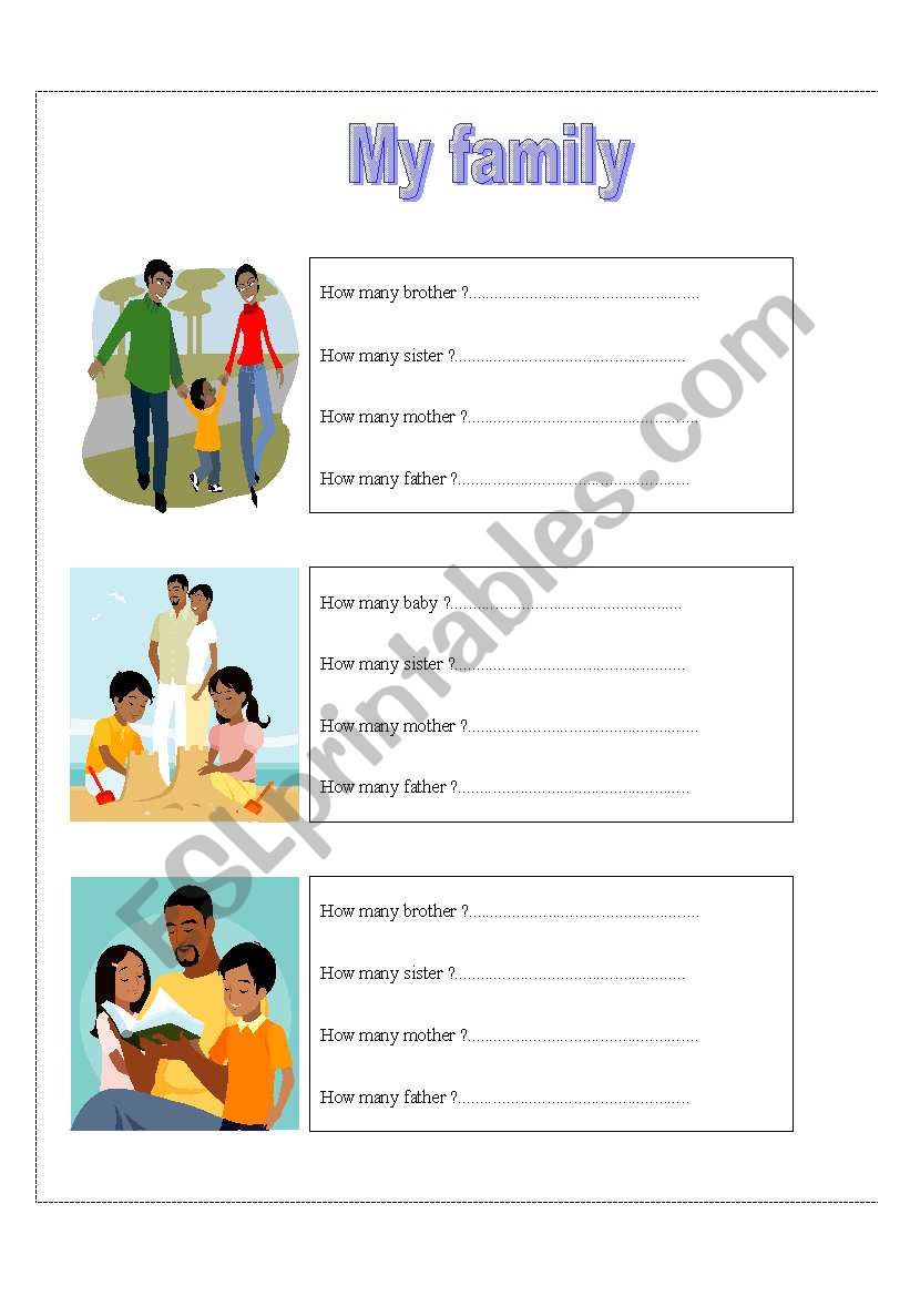 family worksheet