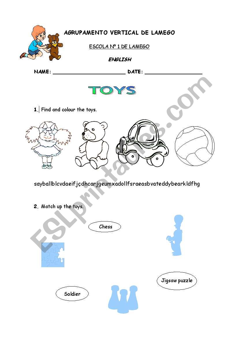 Toys worksheet