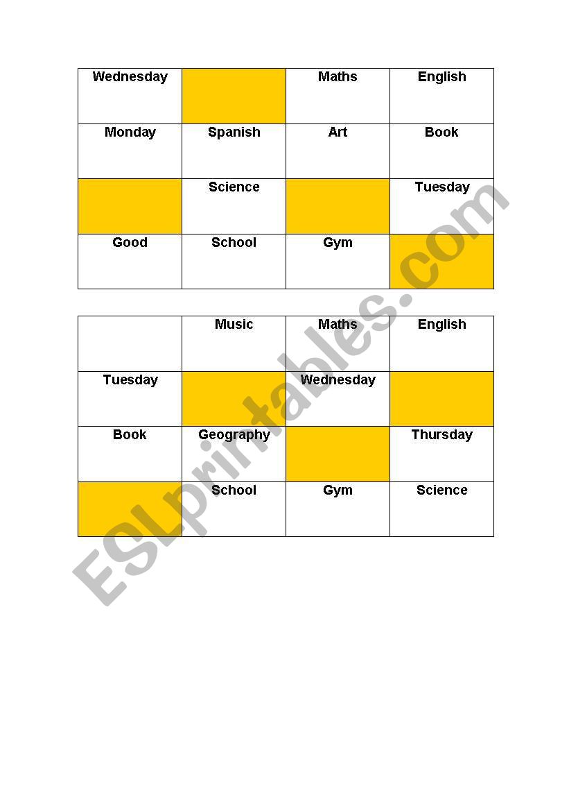 Bingo for Beginners worksheet
