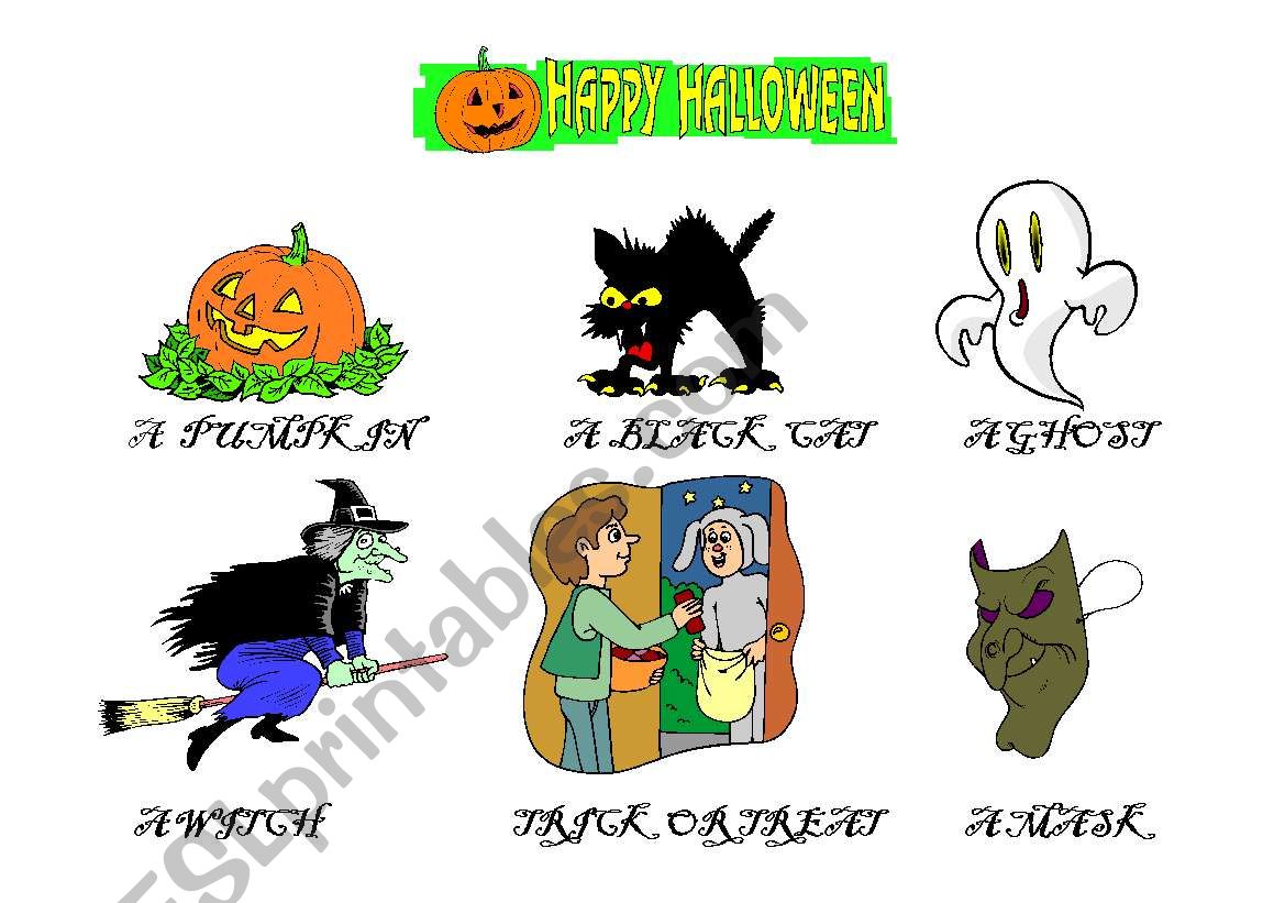 Halloween worksheet