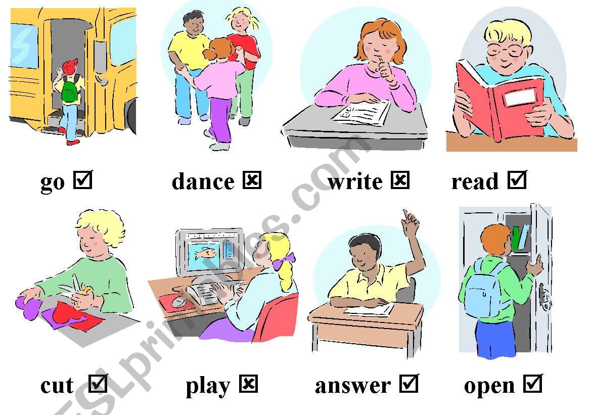 pictures for working with tenses