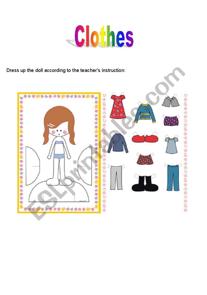 Clothes worksheet