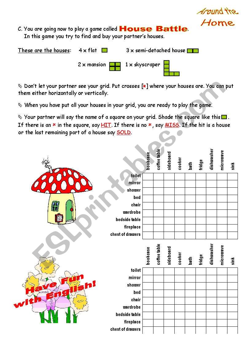 House battle worksheet