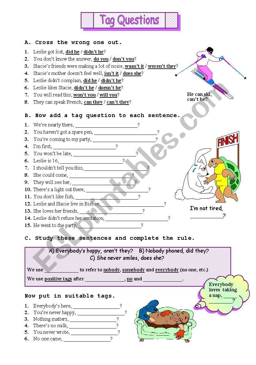 Tag Questions worksheet