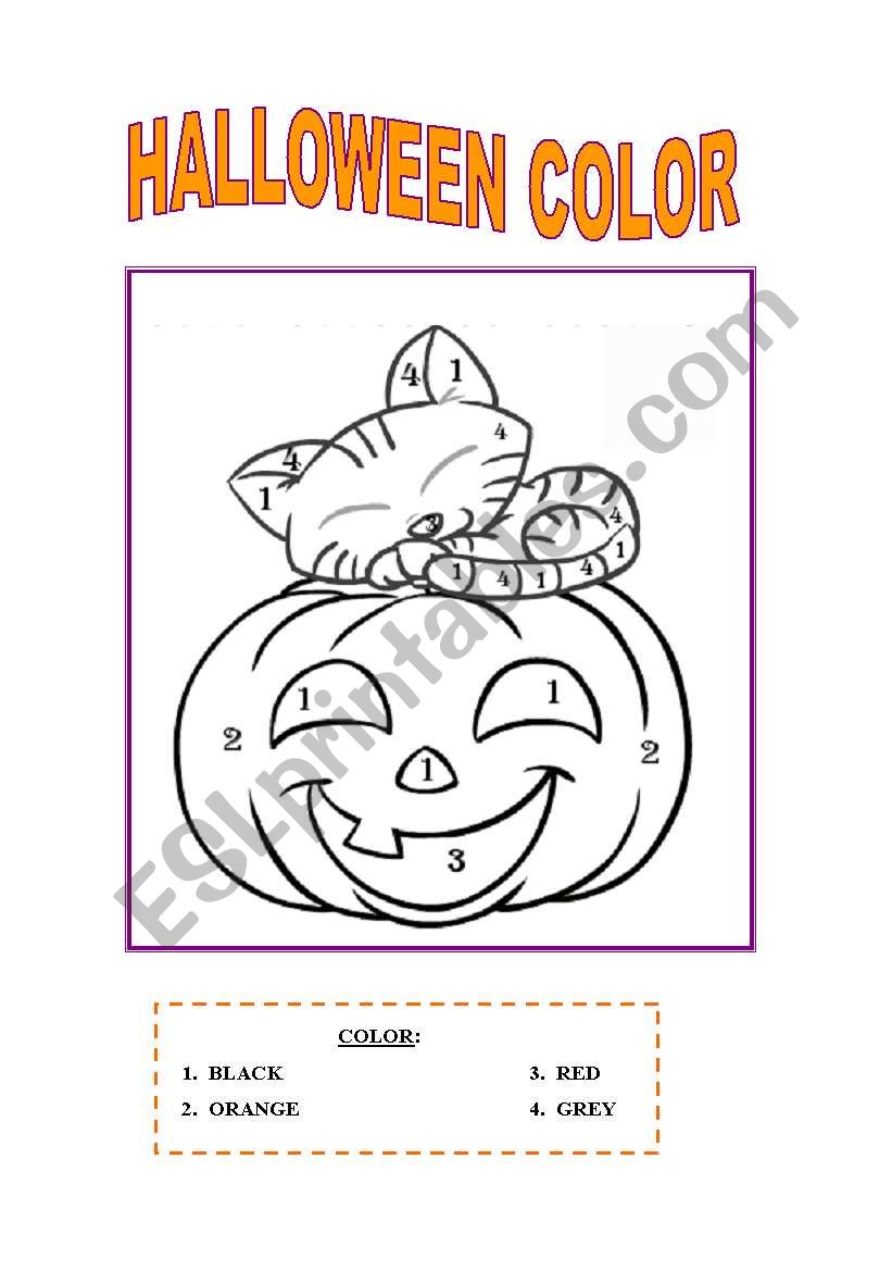 Halloween Color worksheet