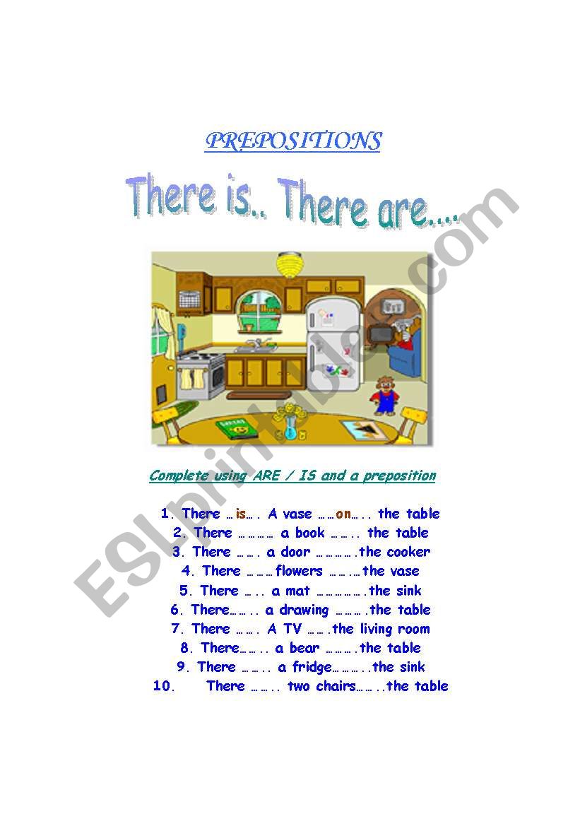 prepositions worksheet