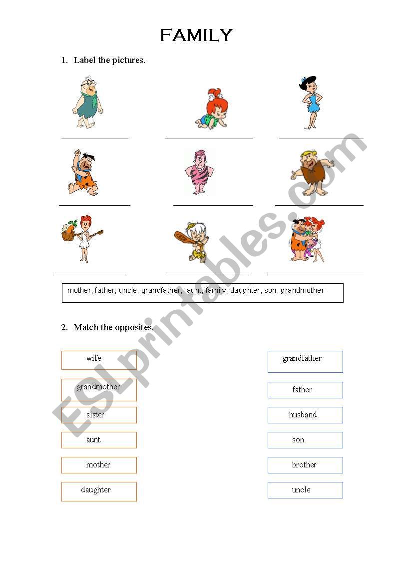 Family worksheet