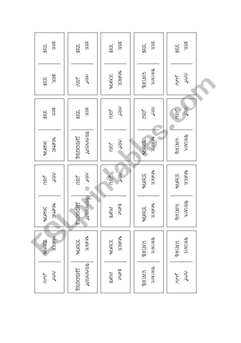 Domino - Past Simple worksheet