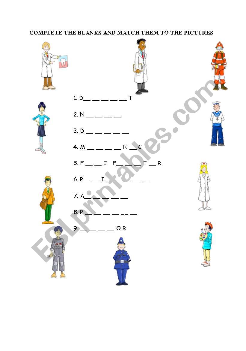 jobs worksheet