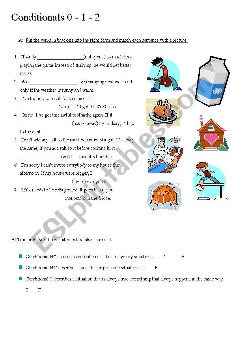 Lets practise Conditionals! worksheet