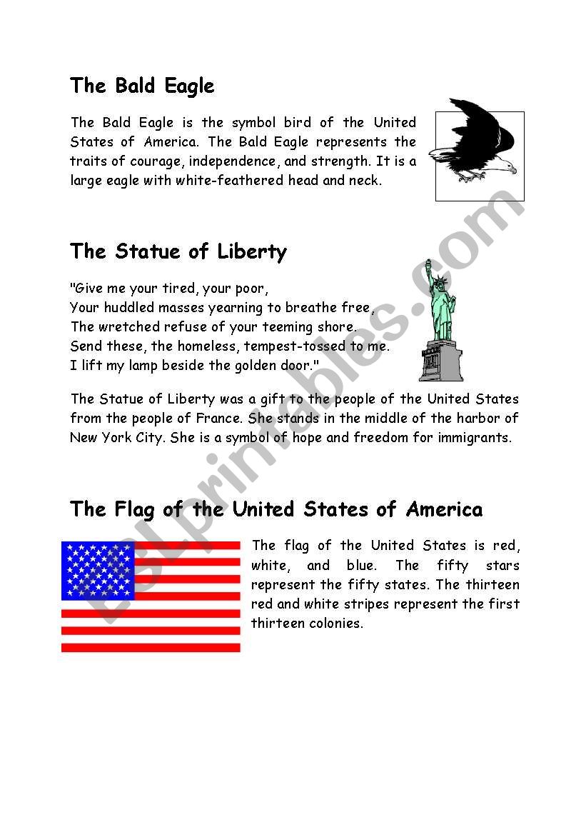 Facts about USA worksheet