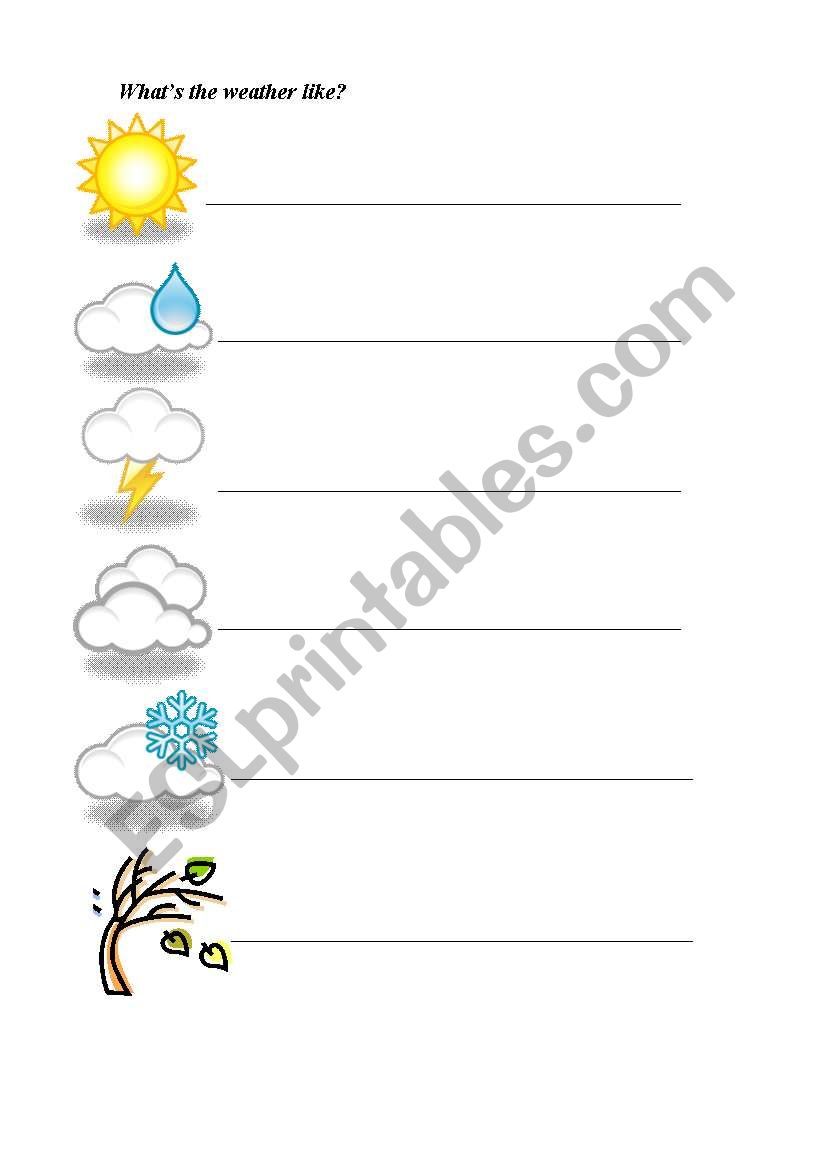 Whats the weather like? worksheet