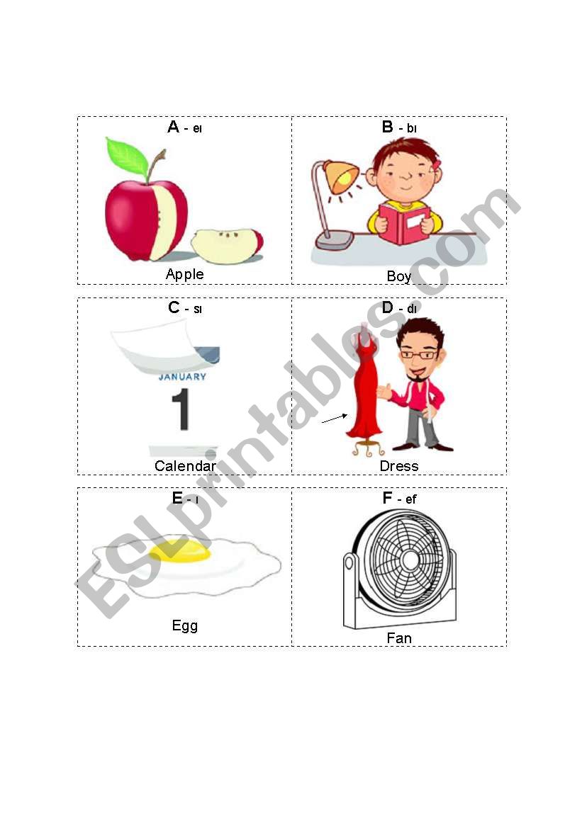 The ABC (A-L) worksheet