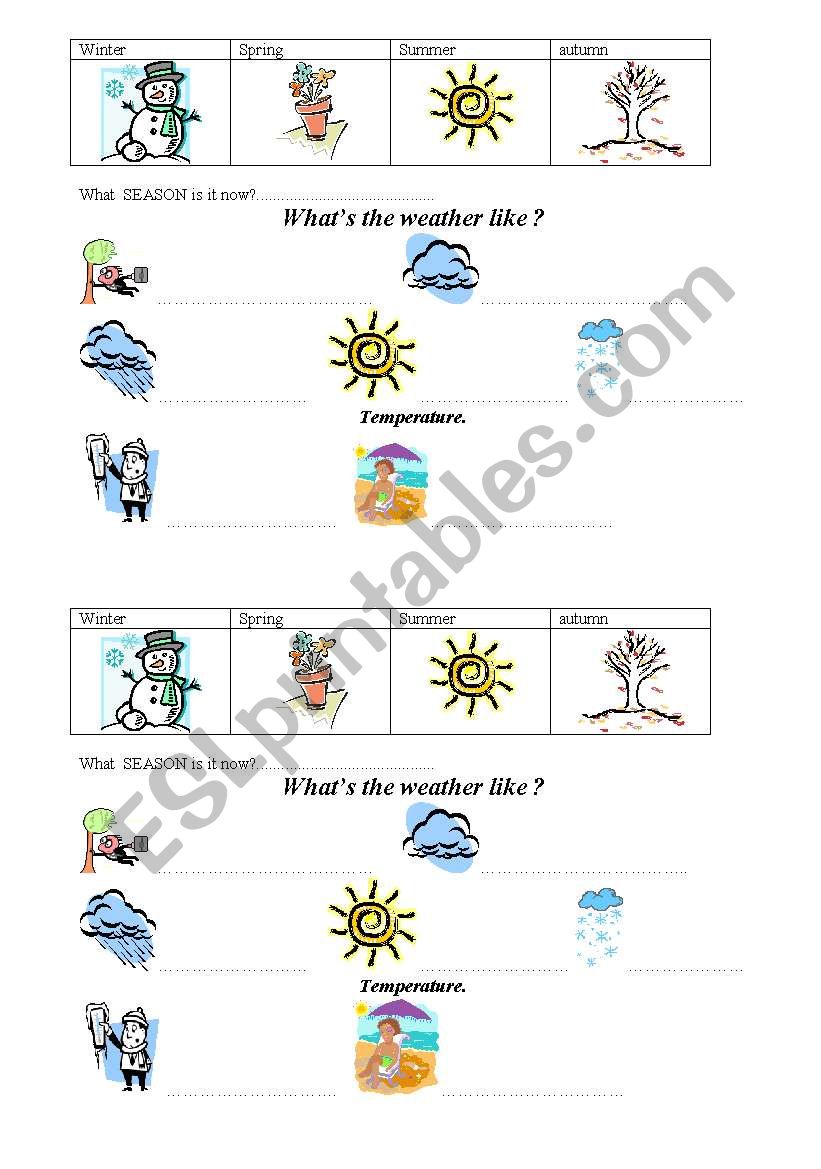 Whats the weather like? worksheet