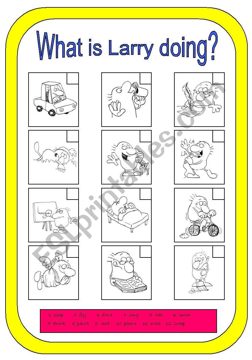 What is Larry doing? worksheet