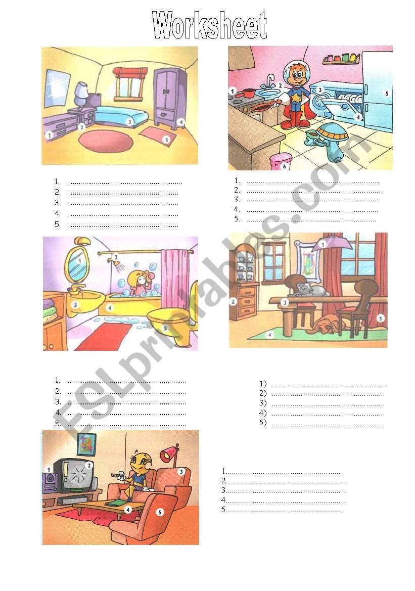 Furniture - Worksheet worksheet