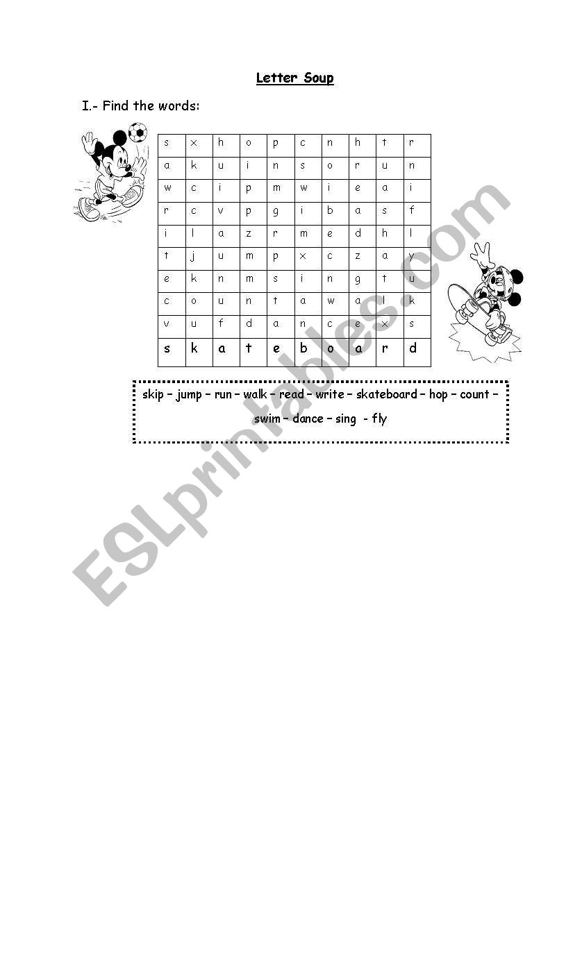 Verbs worksheet