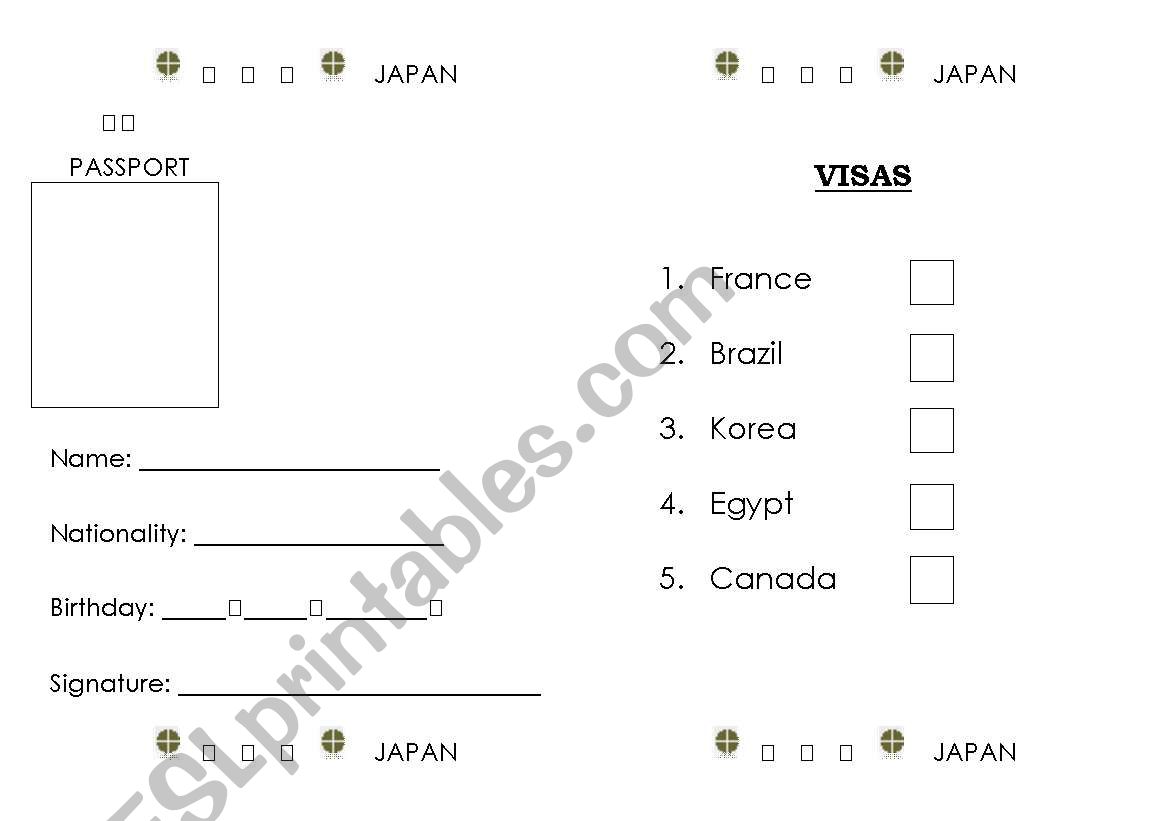 Make a Passport (Japanese passport)