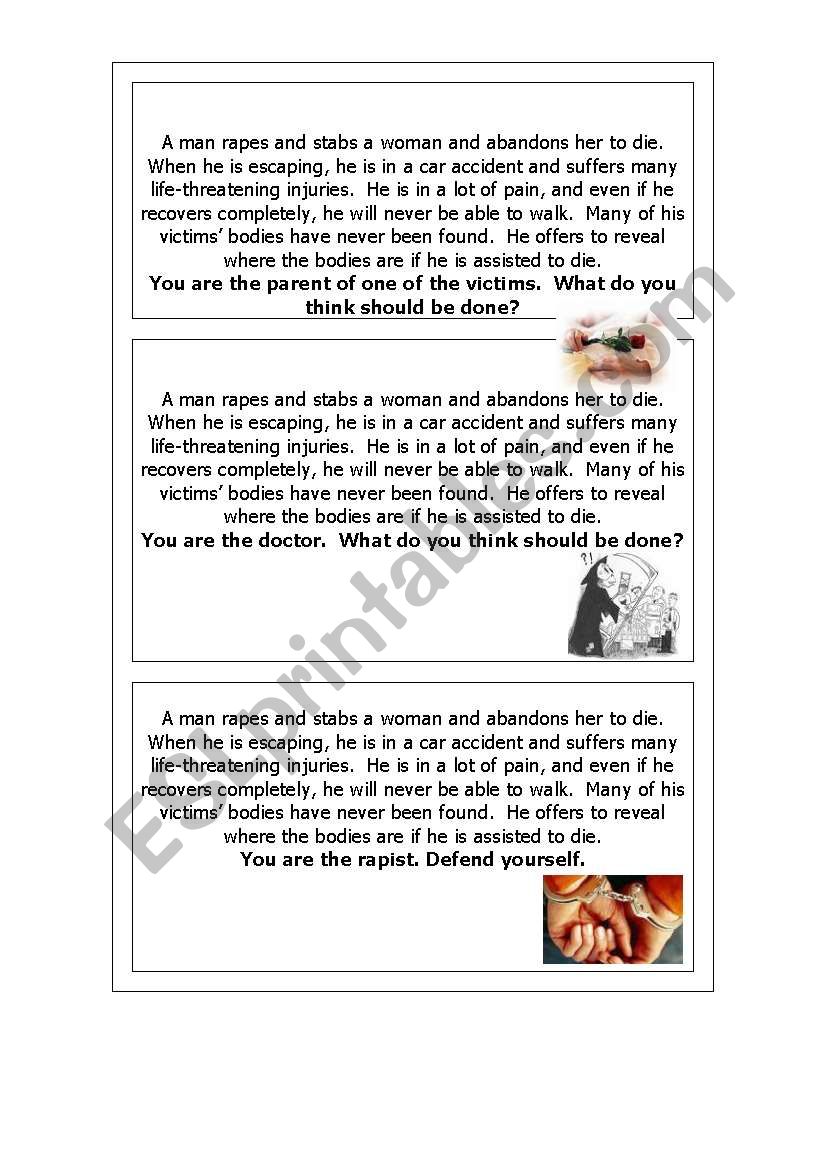 Euthanasia worksheet