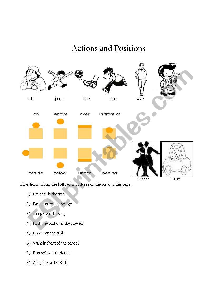 Drawing prepositions and actions