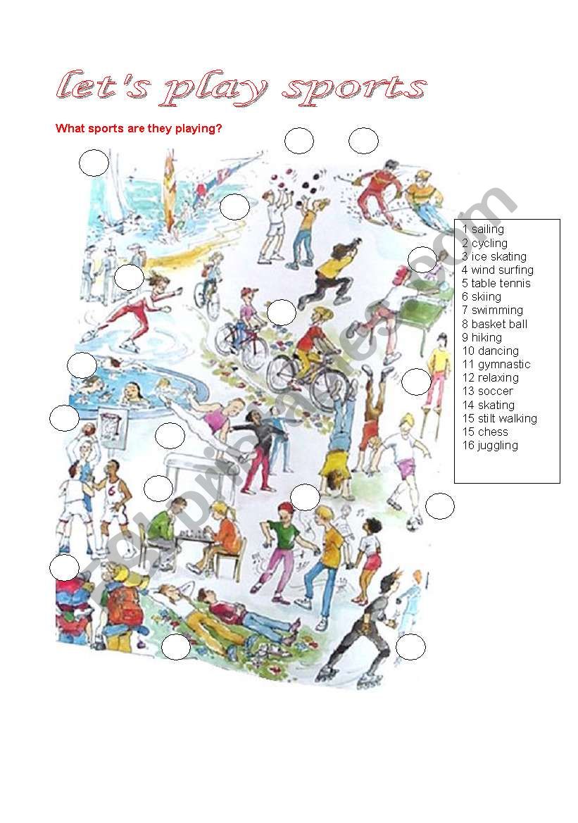 LETÂ´S PLAY SPORTS worksheet