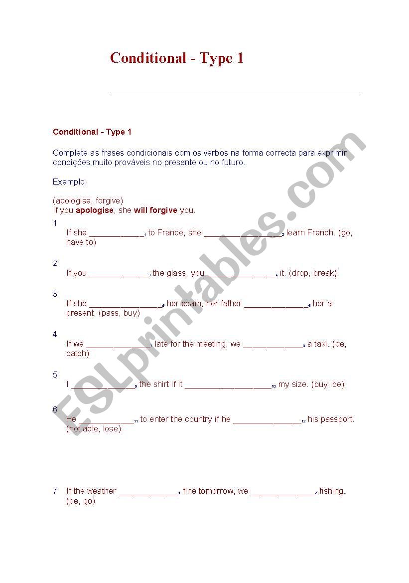 if-clauses worksheet